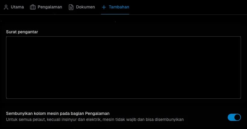 Bagian dokumen Daftar dokumen